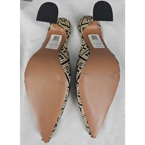 ASOS WOMEN'S CREAM BLACK SHERLOCK 3" MID HEEL MULES SIZE US 6 - Picture 3 of 10